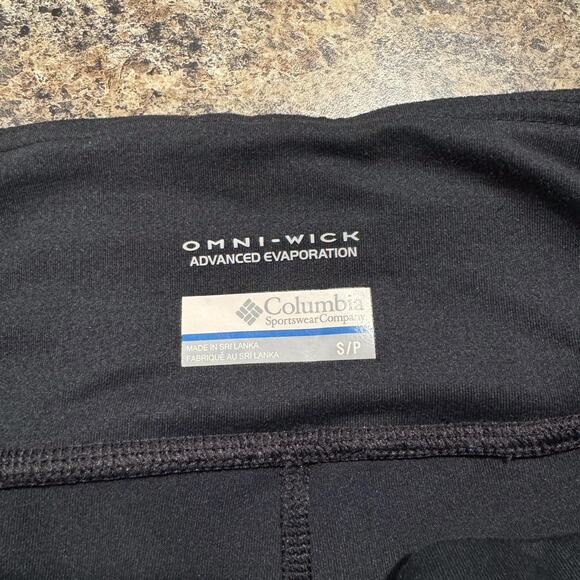 Columbia Womens Leggings Trail Flash Activewear Athletic Black Size Small KR - Picture 2 of 5